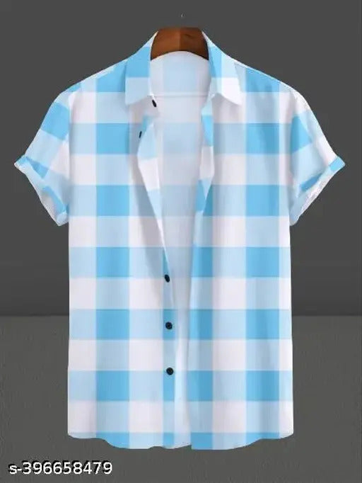 Men's Lycra Digital Printed Casual Shirt