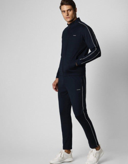 Men Slim Fit Zip-Front Track Jacket & Track Pants Set ( Pack Of 1 )