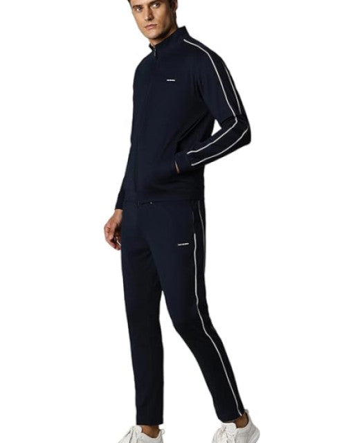 Men Slim Fit Zip-Front Track Jacket & Track Pants Set ( Pack Of 1 )